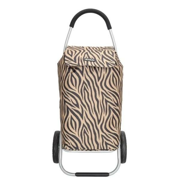 Beagles boodschappentrolley-winkelkarhaak zebra brown