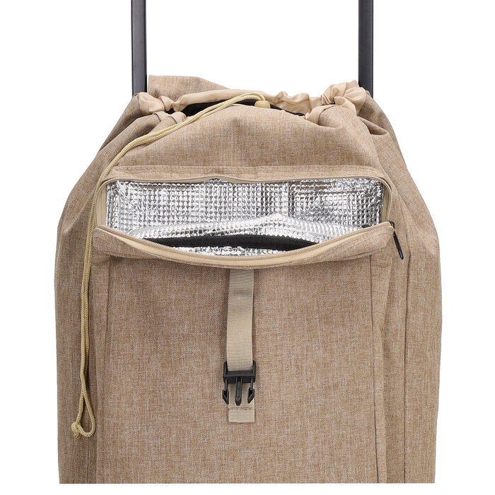 Beagles Beagles Shop & Go Boodschappen trolley met koelvak taupe