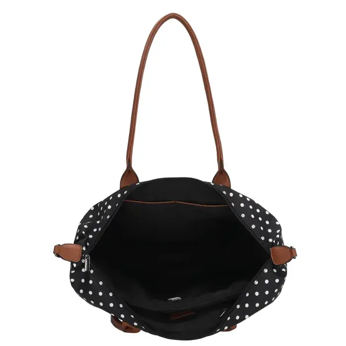 Charm London Charm london Buckingham laptoptas 15,6 inch dots white on black