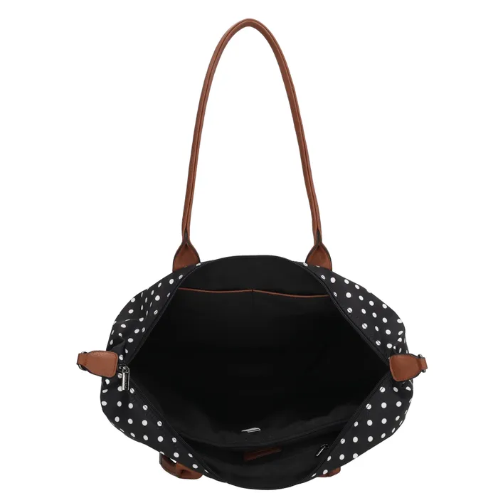 Charm London Charm london Buckingham laptoptas 15,6 inch dots white on black