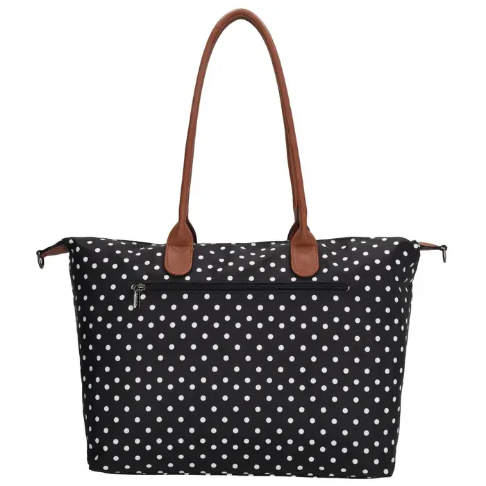 Charm London Charm london Buckingham laptoptas 15,6 inch dots white on black