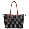 Charm London Buckingham laptoptas 15,6 inch dots white on black