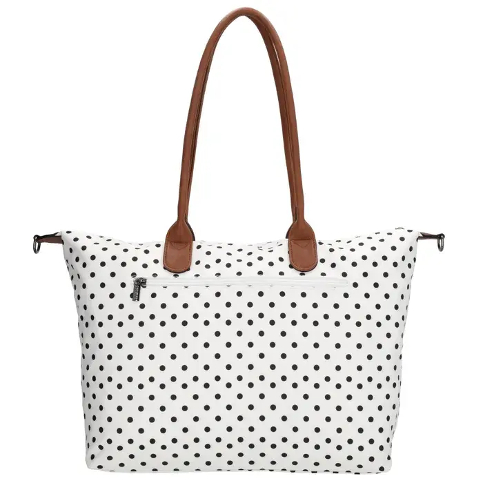 Charm London Charm london Buckingham laptoptas 15,6 inch dots black on white