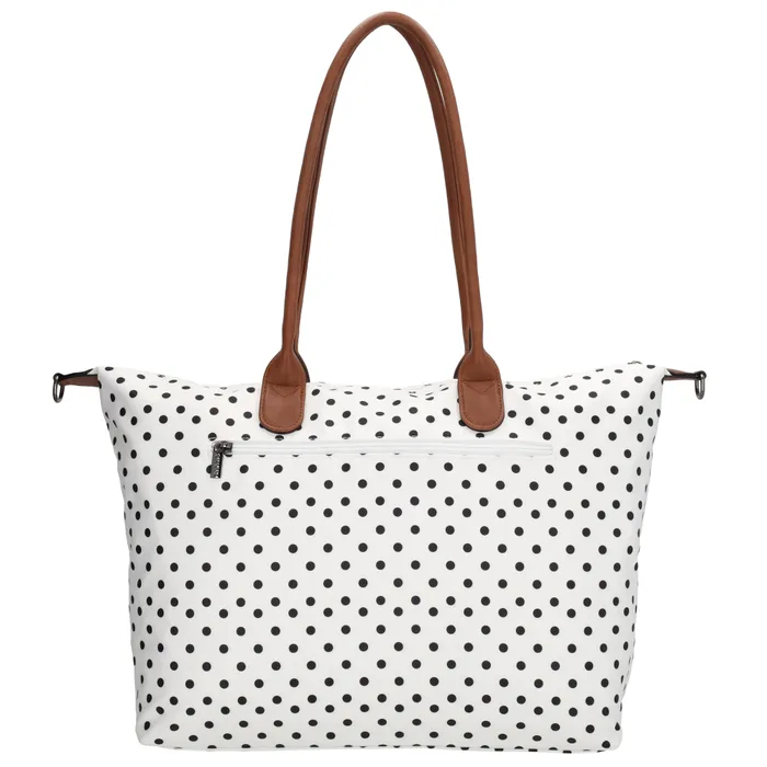 Charm London Charm london Buckingham laptoptas 15,6 inch dots black on white