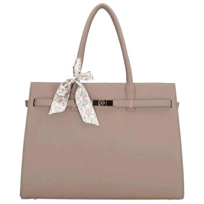 Charm London Charm London The Hamptons Laptoptas 15 inch taupe