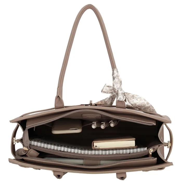 Charm London Charm London The Hamptons Laptoptas 15 inch taupe