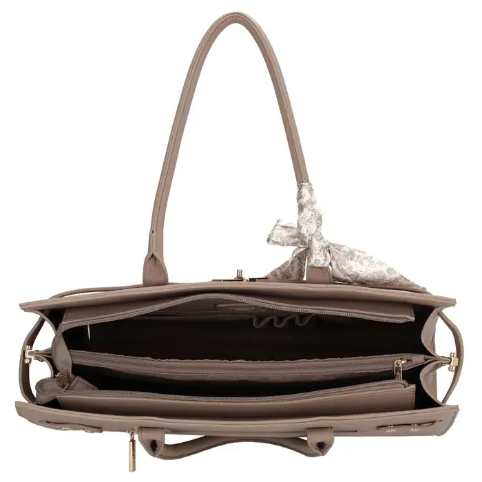 Charm London Charm London The Hamptons Laptoptas 15 inch taupe