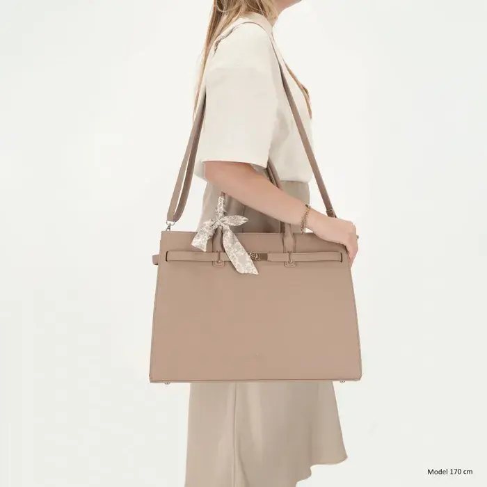 Charm London Charm London The Hamptons Laptoptas 15 inch taupe