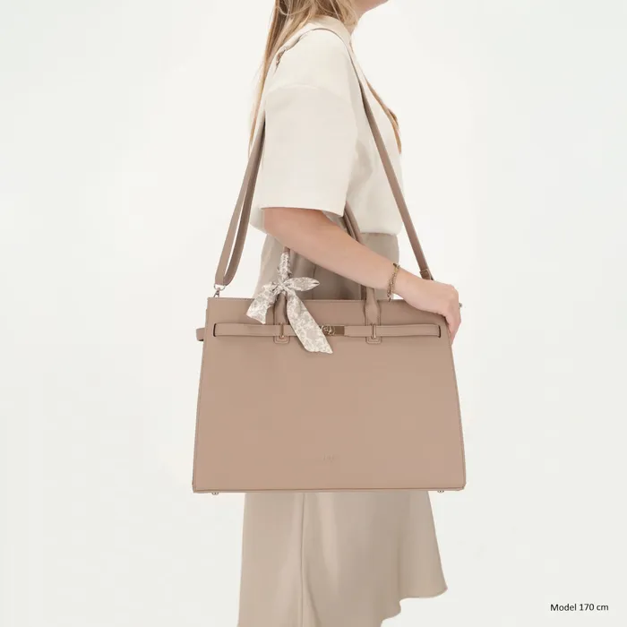 Charm London Charm London The Hamptons Laptoptas 15 inch taupe