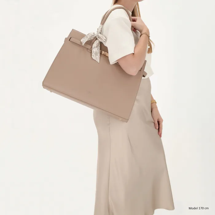 Charm London Charm London The Hamptons Laptoptas 15 inch taupe