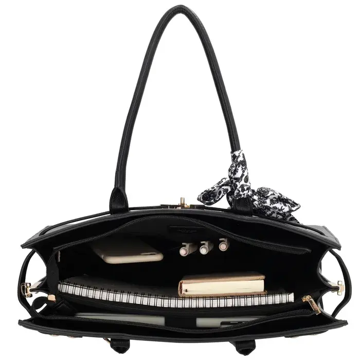 Charm London Charm London The Hamptons Laptoptas 15 inch zwart