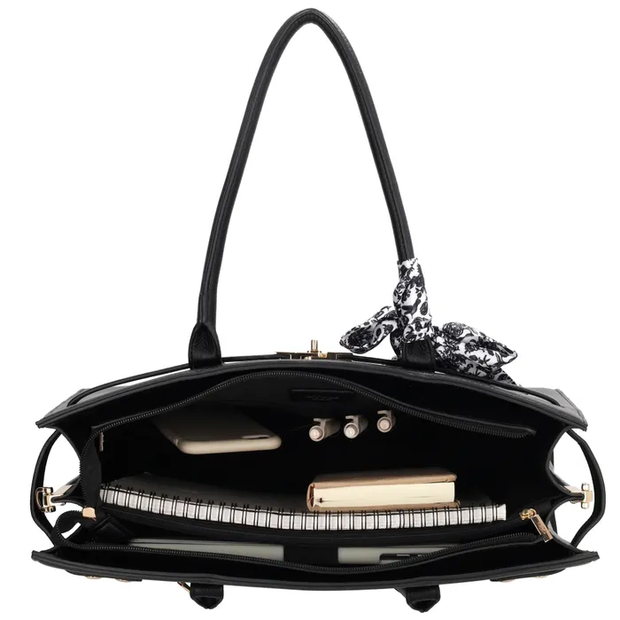 Charm London Charm London The Hamptons Laptoptas 15 inch zwart