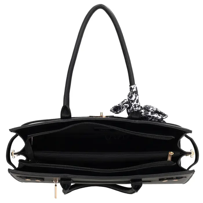 Charm London Charm London The Hamptons Laptoptas 15 inch zwart