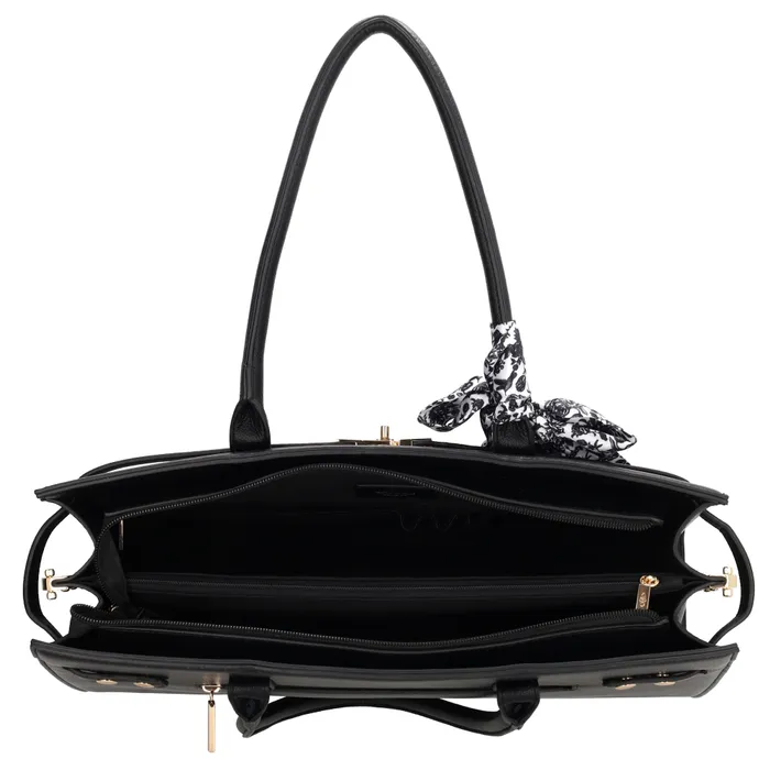 Charm London Charm London The Hamptons Laptoptas 15 inch zwart