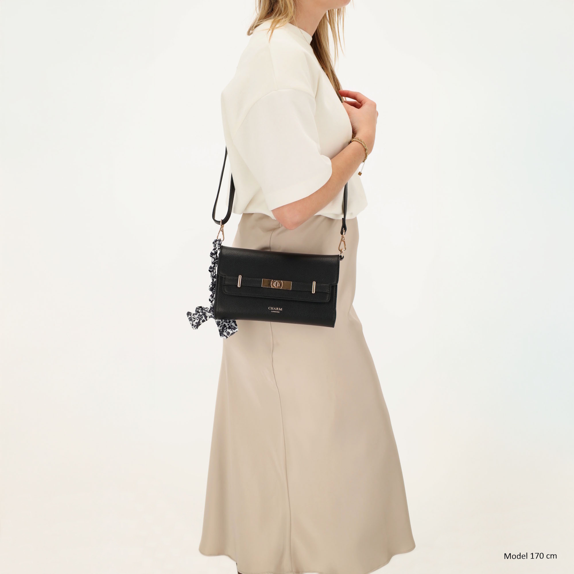 Charm London Charm London The Hamptons Schoudertas zwart