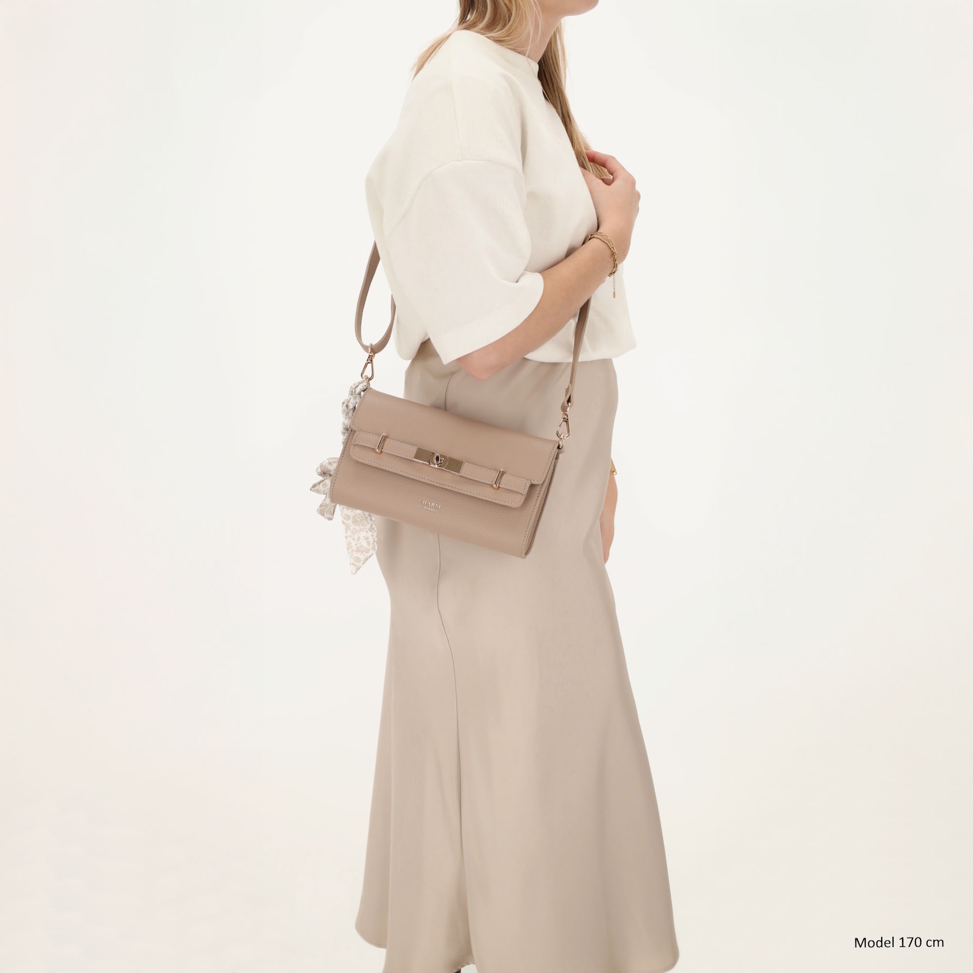 Charm London Charm London The Hamptons Schoudertas taupe