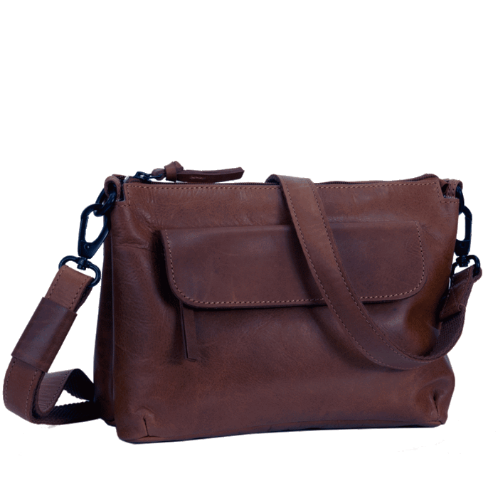 Saccoo Saccoo Caracas pull-up Arani schoudertas chestnut