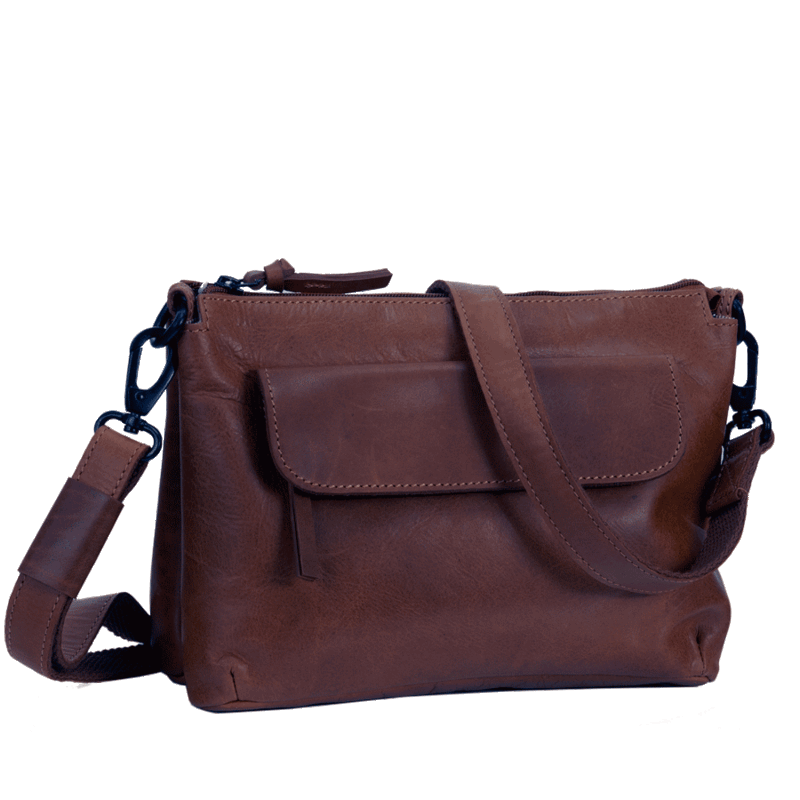 Saccoo Saccoo Caracas pull-up Arani schoudertas chestnut