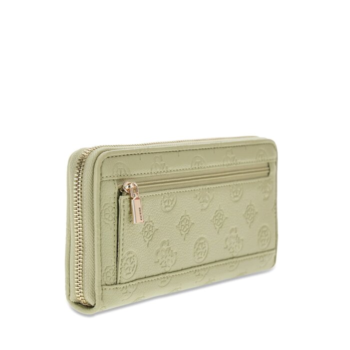 GUESS GUESS Anise SLG rits-portemonnee large sage logo