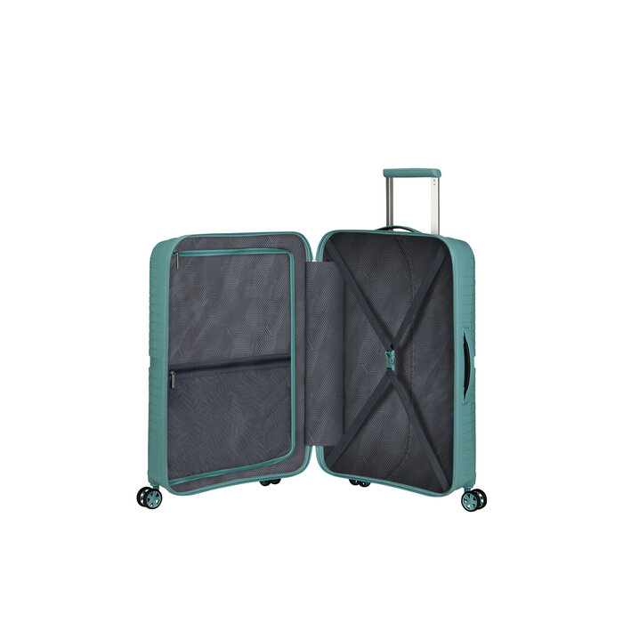 American Tourister Airconic reiskoffer spinner 61-67L-2.7KG dusty turquoise