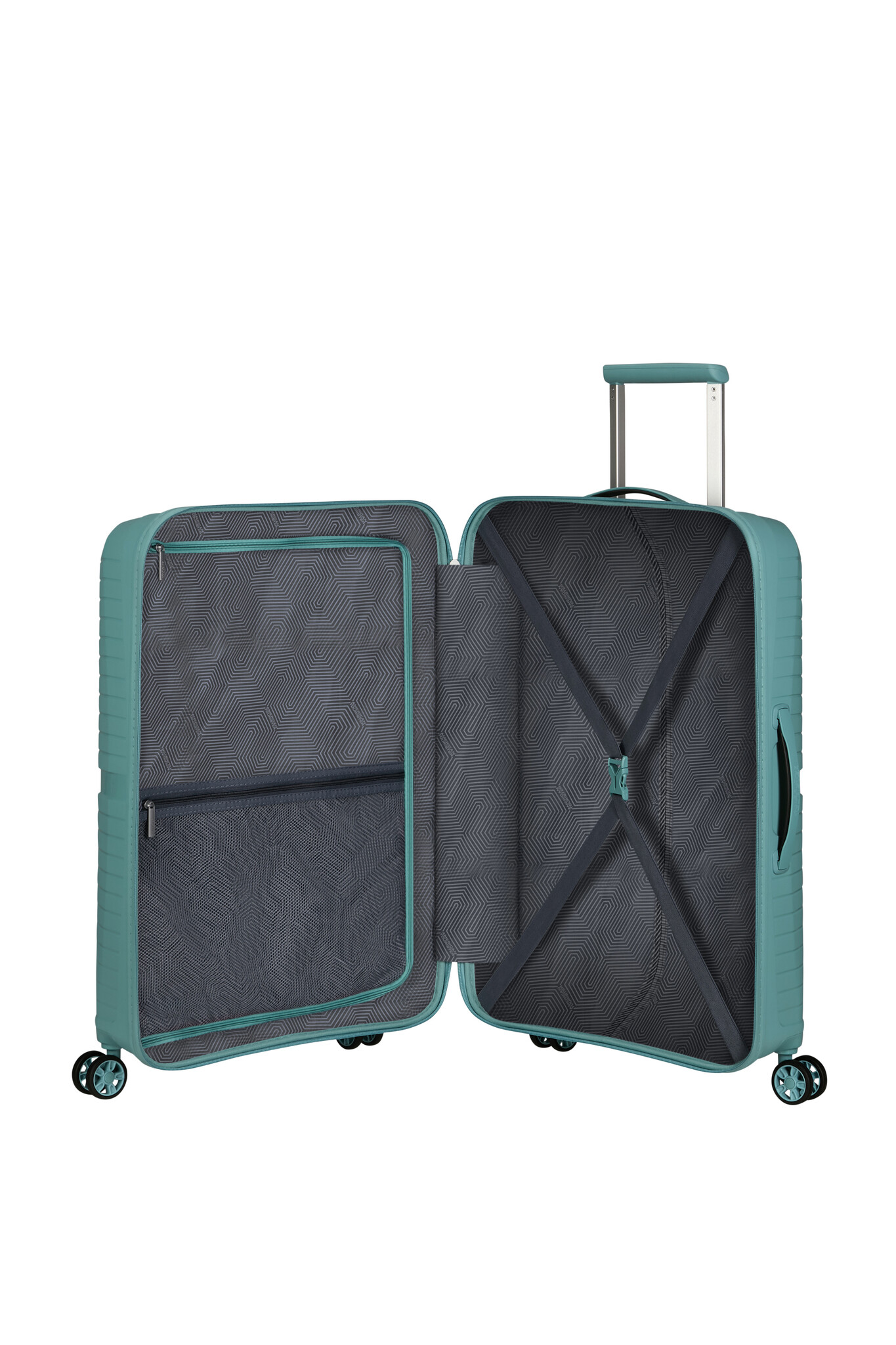 American Tourister Airconic reiskoffer spinner 61-67L-2.7KG dusty turquoise