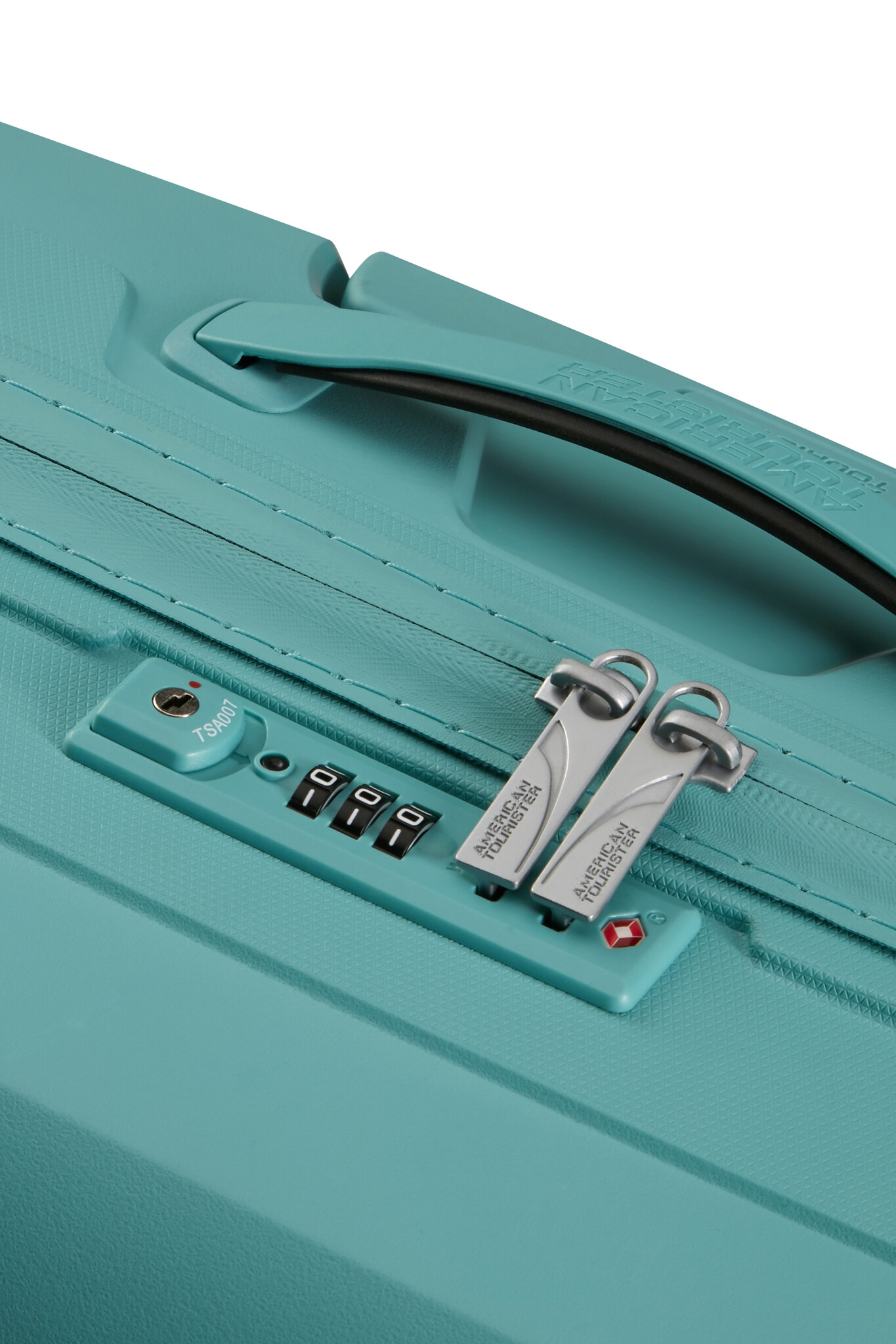 American Tourister Airconic reiskoffer spinner 61-67L-2.7KG dusty turquoise