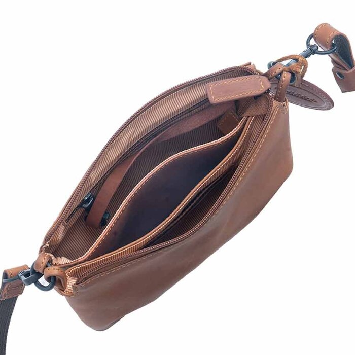 Saccoo Saccoo Caracas pull-up Codra schoudertasje chestnut