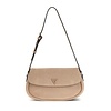 GUESS Danya schoudertas met overslag suede look taupe