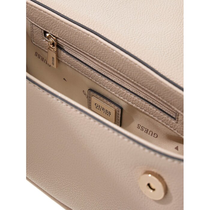 GUESS GUESS Danya schoudertas met overslag taupe