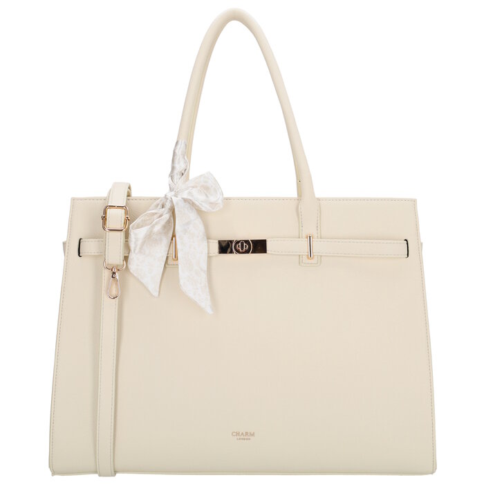Charm London Charm London The Hamptons Laptoptas 15 inch cream