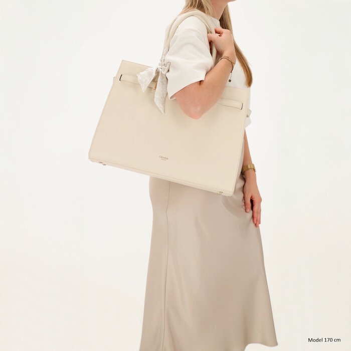 Charm London Charm London The Hamptons Laptoptas 15 inch cream