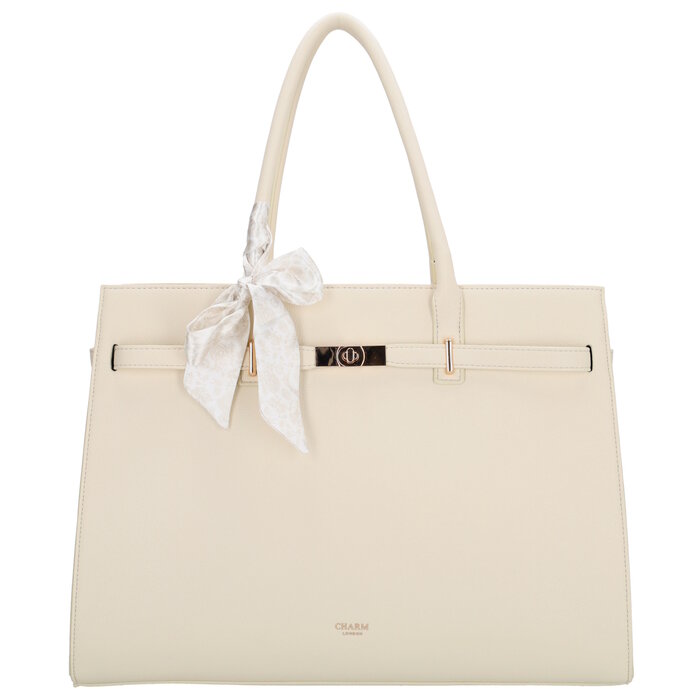Charm London Charm London The Hamptons Laptoptas 15 inch cream