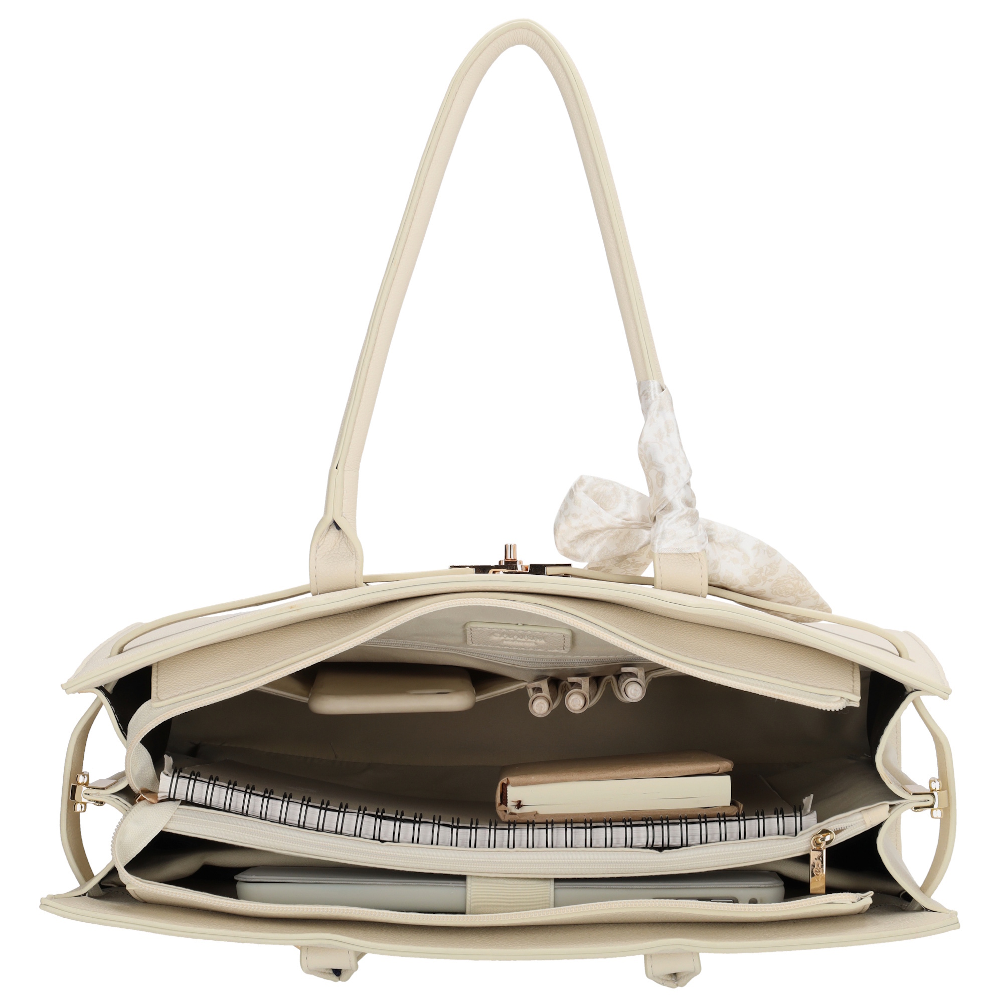 Charm London Charm London The Hamptons Laptoptas 15 inch cream