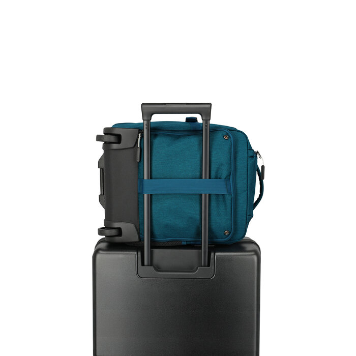 Travelite Kick Off handbagage trolley-rugtas 30x40x20cm petrol