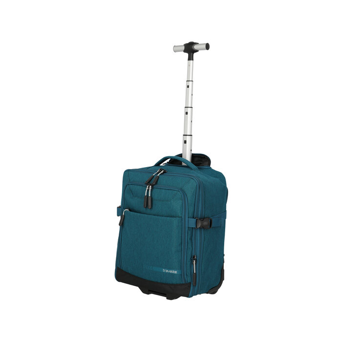 Travelite Kick Off handbagage trolley-rugtas 30x40x20cm petrol