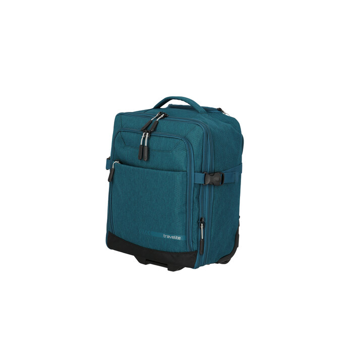 Travelite Kick Off handbagage trolley-rugtas 30x40x20cm petrol