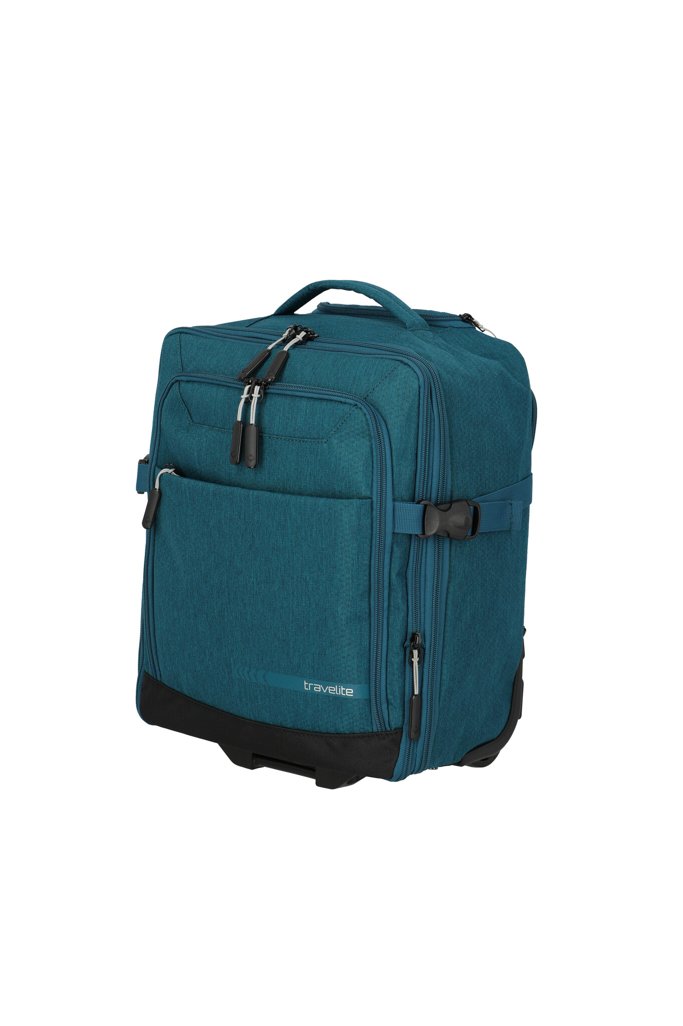 Travelite Kick Off handbagage trolley-rugtas 30x40x20cm petrol