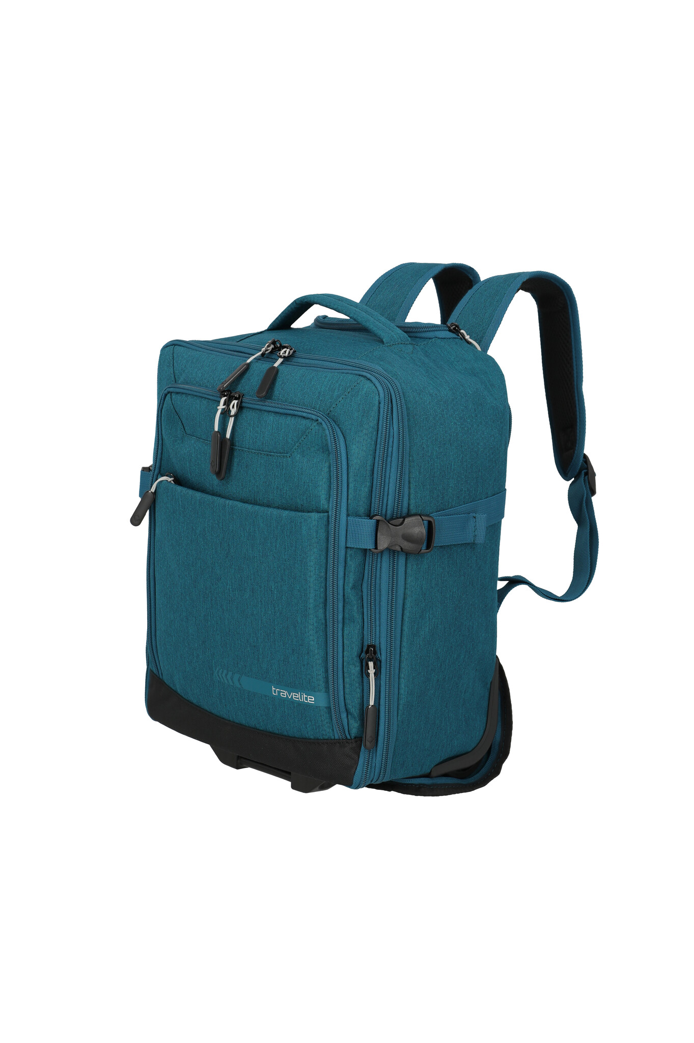 Travelite Kick Off handbagage trolley-rugtas 30x40x20cm petrol