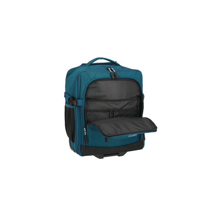 Travelite Kick Off handbagage trolley-rugtas 30x40x20cm petrol
