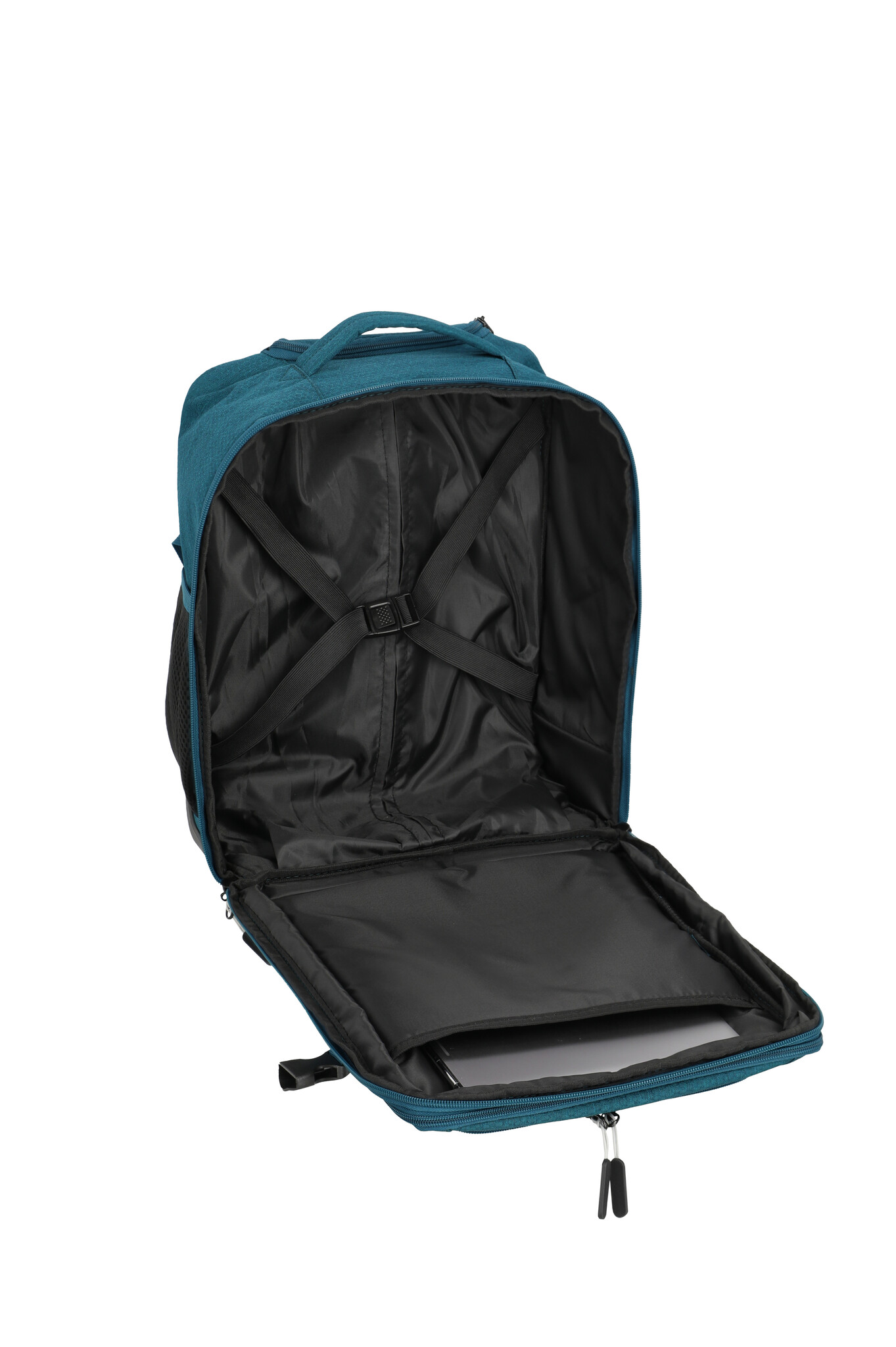 Travelite Kick Off handbagage trolley-rugtas 30x40x20cm petrol
