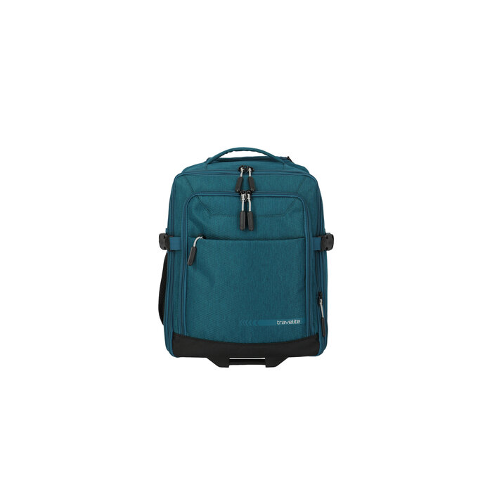 Travelite Kick Off handbagage trolley-rugtas 30x40x20cm petrol