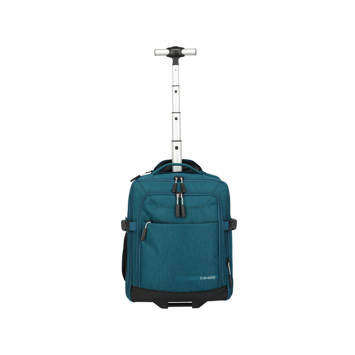 Travelite Kick Off handbagage trolley-rugtas 30x40x20cm petrol