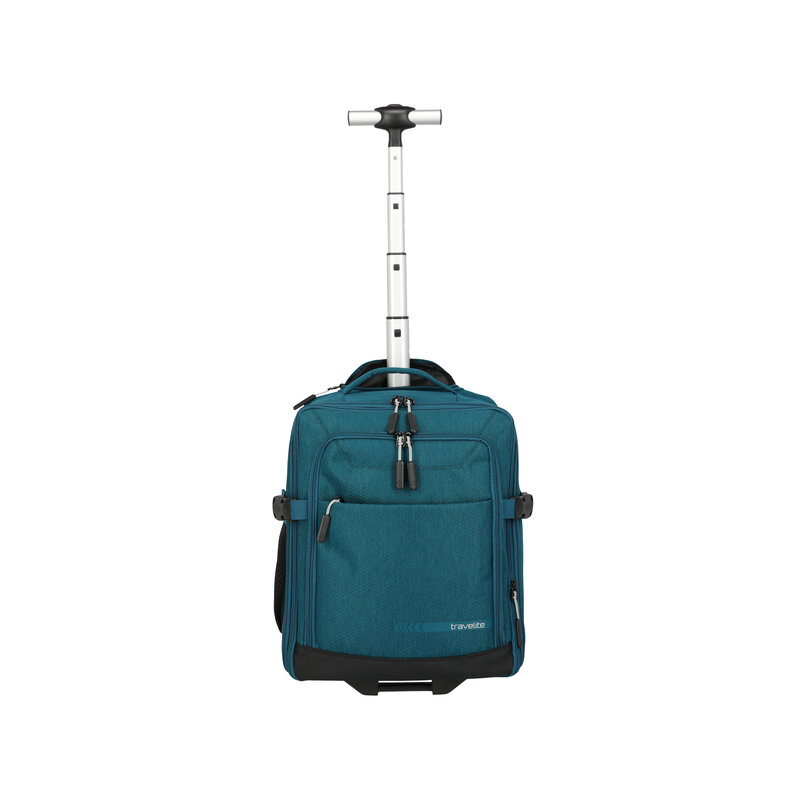 Travelite Kick Off handbagage trolley-rugtas 30x40x20cm petrol