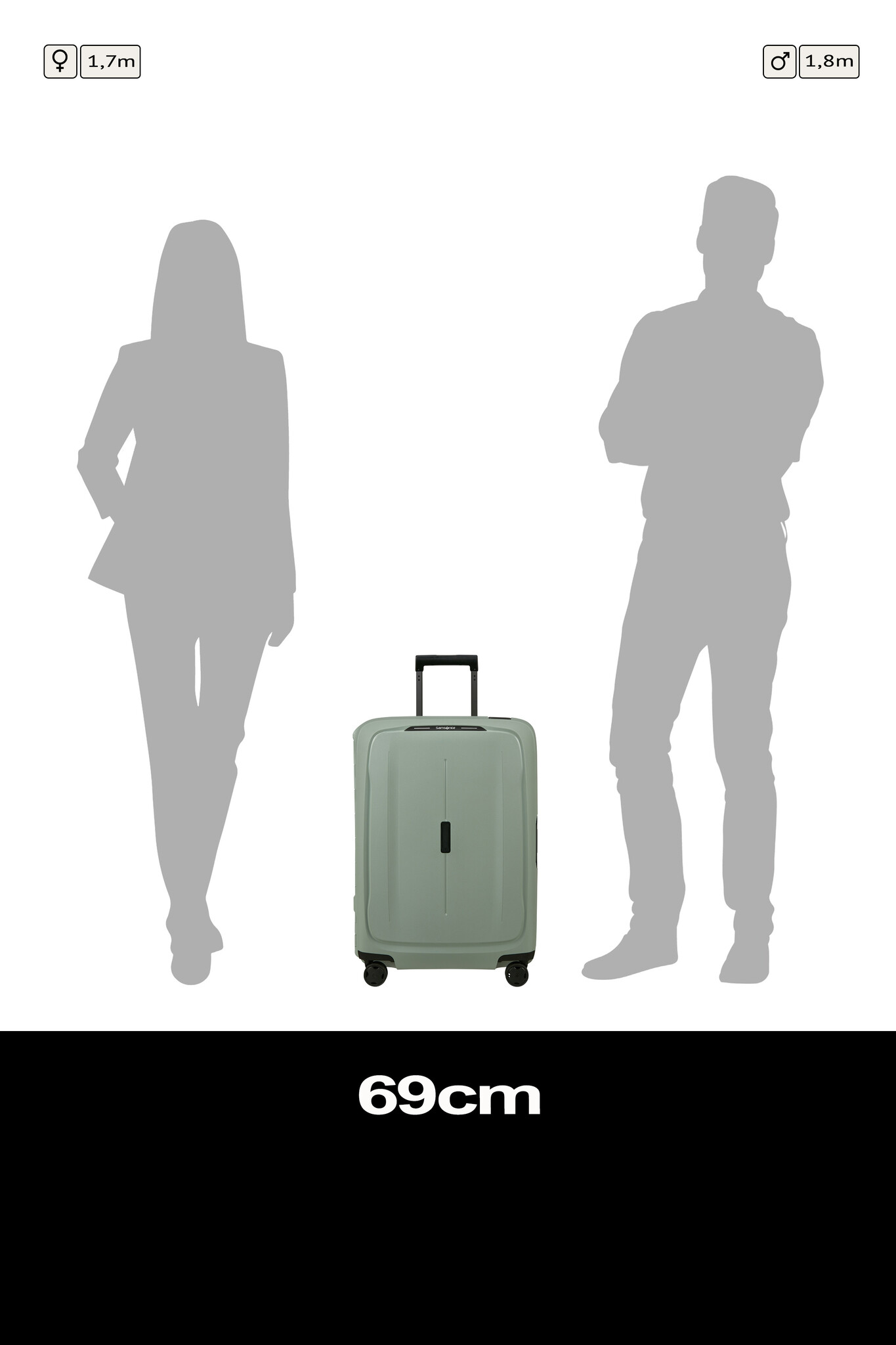 Samsonite Samsonite Essens spinner 69 cm-88L sage