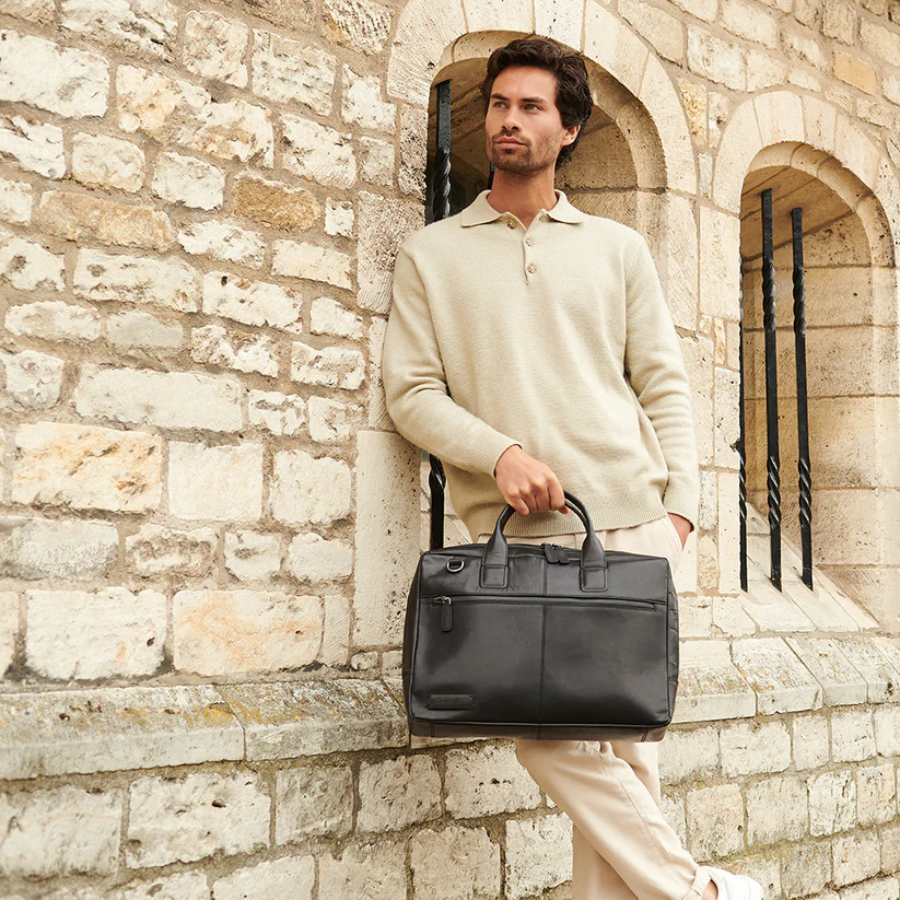 Plevier Plevier Flint businesstas 16 inch zwart