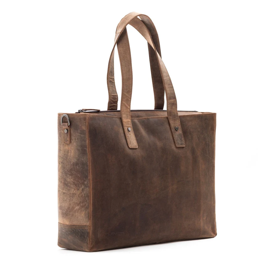 Plevier Plevier Hopper 16 inch laptop-shopper donkerbruin