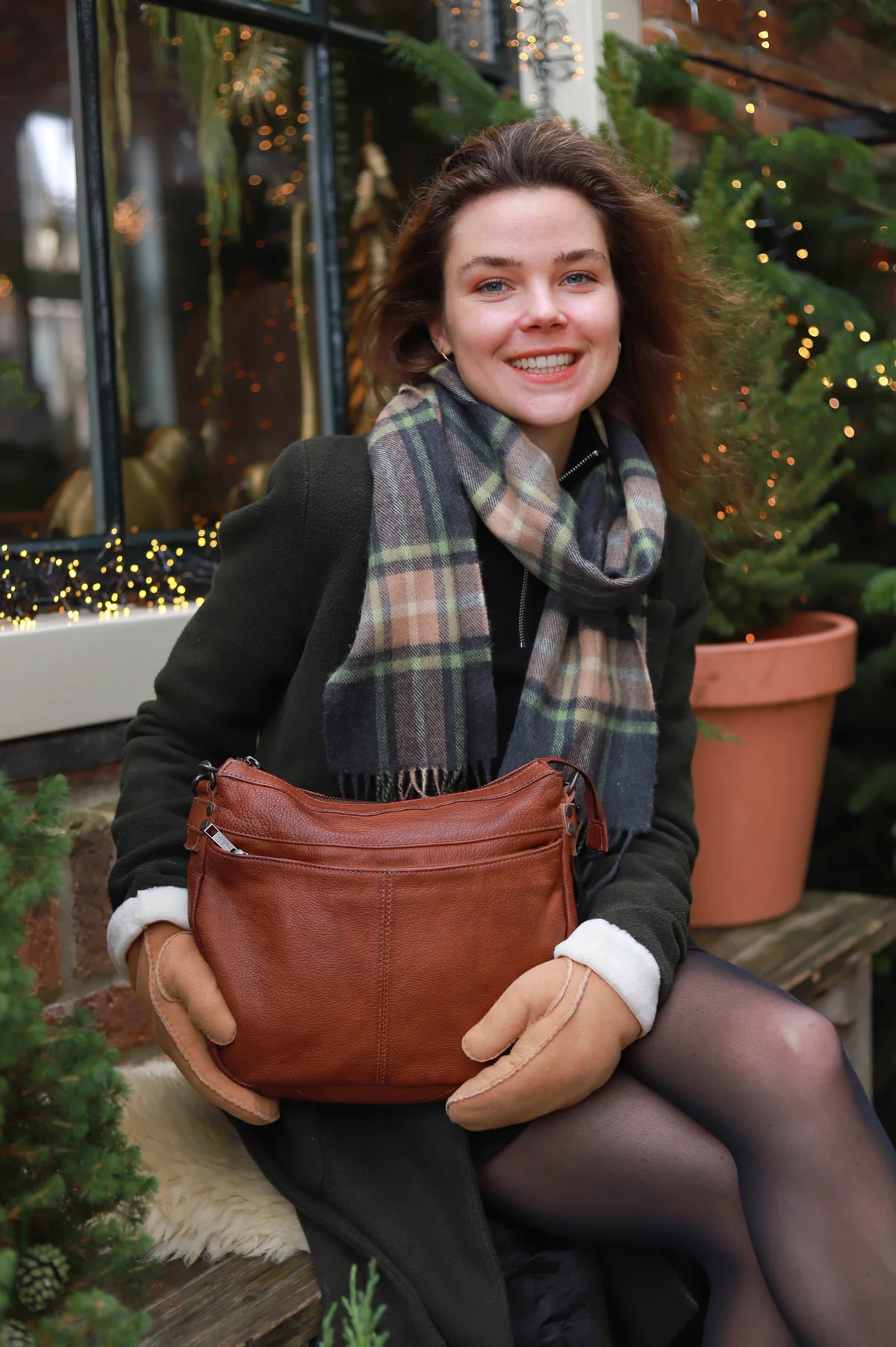 Bear Design Bear Design Tania schoudertas cognac