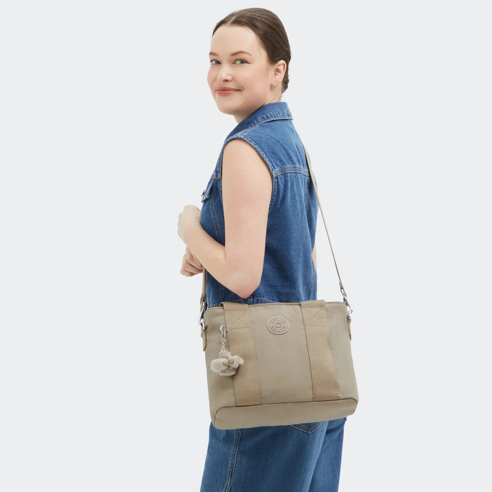 Kipling Kipling Minta M UP schoudertas soft taupe