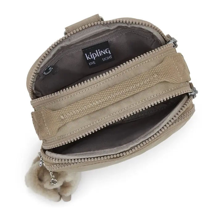 Kipling Kipling Cahir schoudertasje-rugtasje soft taupe