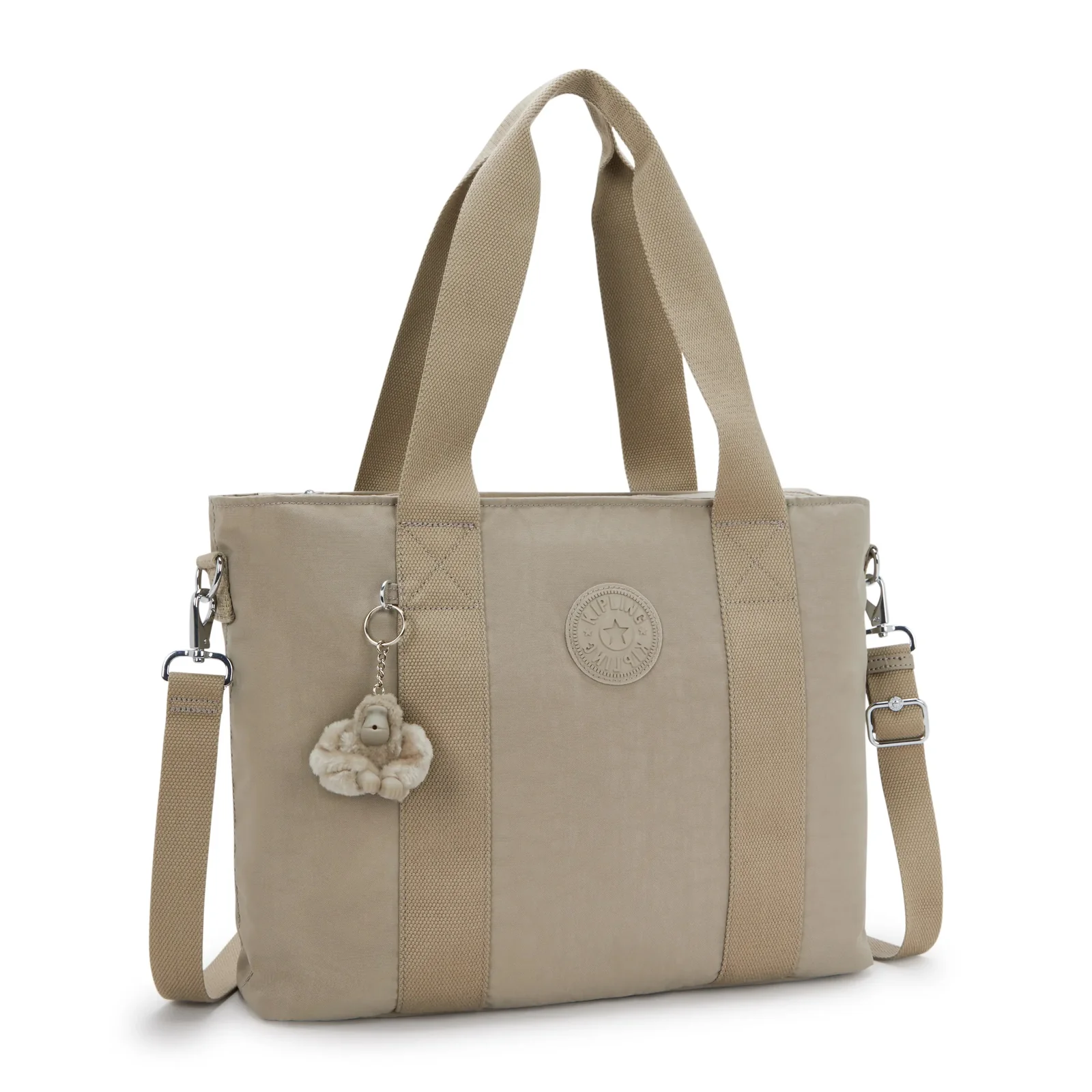 Kipling Kipling Minta L UP shopper-schoudertas soft taupe
